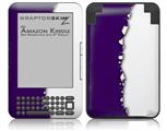 Ripped Colors Purple White - Decal Style Skin fits Amazon Kindle 3 Keyboard (with 6 inch display)
