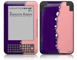 Ripped Colors Purple Pink - Decal Style Skin fits Amazon Kindle 3 Keyboard (with 6 inch display)
