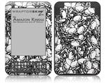 Scattered Skulls White - Decal Style Skin fits Amazon Kindle 3 Keyboard (with 6 inch display)