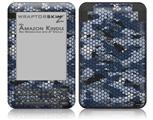 HEX Mesh Camo 01 Blue - Decal Style Skin fits Amazon Kindle 3 Keyboard (with 6 inch display)
