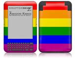 Rainbow Stripes - Decal Style Skin fits Amazon Kindle 3 Keyboard (with 6 inch display)