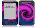 Alecias Swirl 01 Purple - Decal Style Skin fits Amazon Kindle 3 Keyboard (with 6 inch display)