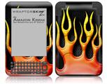 Metal Flames - Decal Style Skin fits Amazon Kindle 3 Keyboard (with 6 inch display)