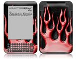 Metal Flames Red - Decal Style Skin fits Amazon Kindle 3 Keyboard (with 6 inch display)