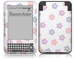 Pastel Flowers - Decal Style Skin fits Amazon Kindle 3 Keyboard (with 6 inch display)