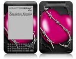 Barbwire Heart Hot Pink - Decal Style Skin fits Amazon Kindle 3 Keyboard (with 6 inch display)