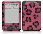 Leopard Skin Pink - Decal Style Skin fits Amazon Kindle 3 Keyboard (with 6 inch display)