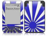 Rising Sun Japanese Flag Blue - Decal Style Skin fits Amazon Kindle 3 Keyboard (with 6 inch display)