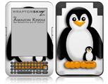 Penguins on White - Decal Style Skin fits Amazon Kindle 3 Keyboard (with 6 inch display)