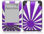 Rising Sun Japanese Flag Purple - Decal Style Skin fits Amazon Kindle 3 Keyboard (with 6 inch display)