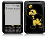 Iowa Hawkeyes Herky on Black - Decal Style Skin fits Amazon Kindle 3 Keyboard (with 6 inch display)