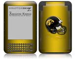 Iowa Hawkeyes Helmet - Decal Style Skin fits Amazon Kindle 3 Keyboard (with 6 inch display)