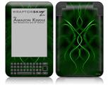 Abstract 01 Green - Decal Style Skin fits Amazon Kindle 3 Keyboard (with 6 inch display)