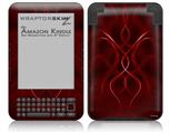 Abstract 01 Red - Decal Style Skin fits Amazon Kindle 3 Keyboard (with 6 inch display)