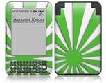 Rising Sun Japanese Flag Green - Decal Style Skin fits Amazon Kindle 3 Keyboard (with 6 inch display)