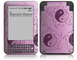 Feminine Yin Yang Purple - Decal Style Skin fits Amazon Kindle 3 Keyboard (with 6 inch display)