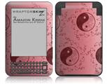 Feminine Yin Yang Red - Decal Style Skin fits Amazon Kindle 3 Keyboard (with 6 inch display)