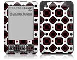 Red And Black Squared - Decal Style Skin fits Amazon Kindle 3 Keyboard (with 6 inch display)