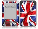Union Jack 01 - Decal Style Skin fits Amazon Kindle 3 Keyboard (with 6 inch display)
