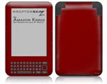 Solids Collection Red Dark - Decal Style Skin fits Amazon Kindle 3 Keyboard (with 6 inch display)