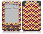 Zig Zag Yellow Burgundy Orange - Decal Style Skin fits Amazon Kindle 3 Keyboard (with 6 inch display)