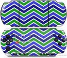 Sony PSP 3000 Decal Style Skin - Zig Zag Blue Green