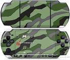 Sony PSP 3000 Decal Style Skin - Camouflage Green