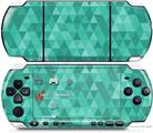 Sony PSP 3000 Decal Style Skin - Triangle Mosaic Seafoam Green