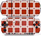 Sony PSP 3000 Decal Style Skin - Squared Red Dark