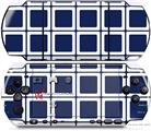 Sony PSP 3000 Decal Style Skin - Squared Navy Blue