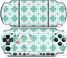 Sony PSP 3000 Decal Style Skin - Boxed Seafoam Green