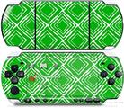 Sony PSP 3000 Decal Style Skin - Wavey Green