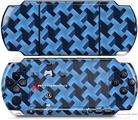 Sony PSP 3000 Decal Style Skin - Retro Houndstooth Blue