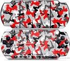 Sony PSP 3000 Decal Style Skin - Sexy Girl Silhouette Camo Red