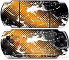 Sony PSP 3000 Decal Style Skin - Halftone Splatter White Orange