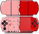 Sony PSP 3000 Decal Style Skin - Ripped Colors Pink Red