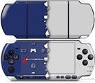 Sony PSP 3000 Decal Style Skin - Ripped Colors Blue Gray