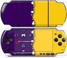 Sony PSP 3000 Decal Style Skin - Ripped Colors Purple Yellow