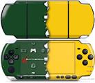 Sony PSP 3000 Decal Style Skin - Ripped Colors Green Yellow