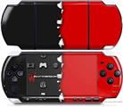 Sony PSP 3000 Decal Style Skin - Ripped Colors Black Red