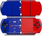 Sony PSP 3000 Decal Style Skin - Ripped Colors Blue Red
