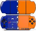 Sony PSP 3000 Decal Style Skin - Ripped Colors Blue Orange