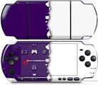 Sony PSP 3000 Decal Style Skin - Ripped Colors Purple White