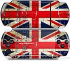 Sony PSP 3000 Decal Style Skin - Painted Faded and Cracked Union Jack British Flag