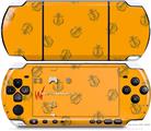 Sony PSP 3000 Decal Style Skin - Anchors Away Orange