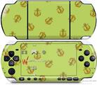 Sony PSP 3000 Decal Style Skin - Anchors Away Sage Green