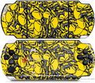 Sony PSP 3000 Decal Style Skin - Scattered Skulls Yellow