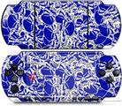 Sony PSP 3000 Decal Style Skin - Scattered Skulls Royal Blue