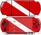 Sony PSP 3000 Decal Style Skin - Dive Scuba Flag