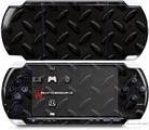 Sony PSP 3000 Decal Style Skin - Diamond Plate Metal 02 Black